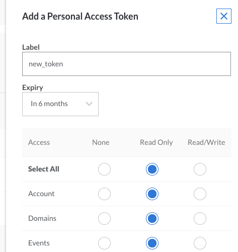 Add a Personal Access Token